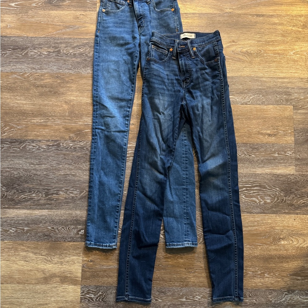 Bundle of 2 Madewell Skinny Jeans size 23 & 23T